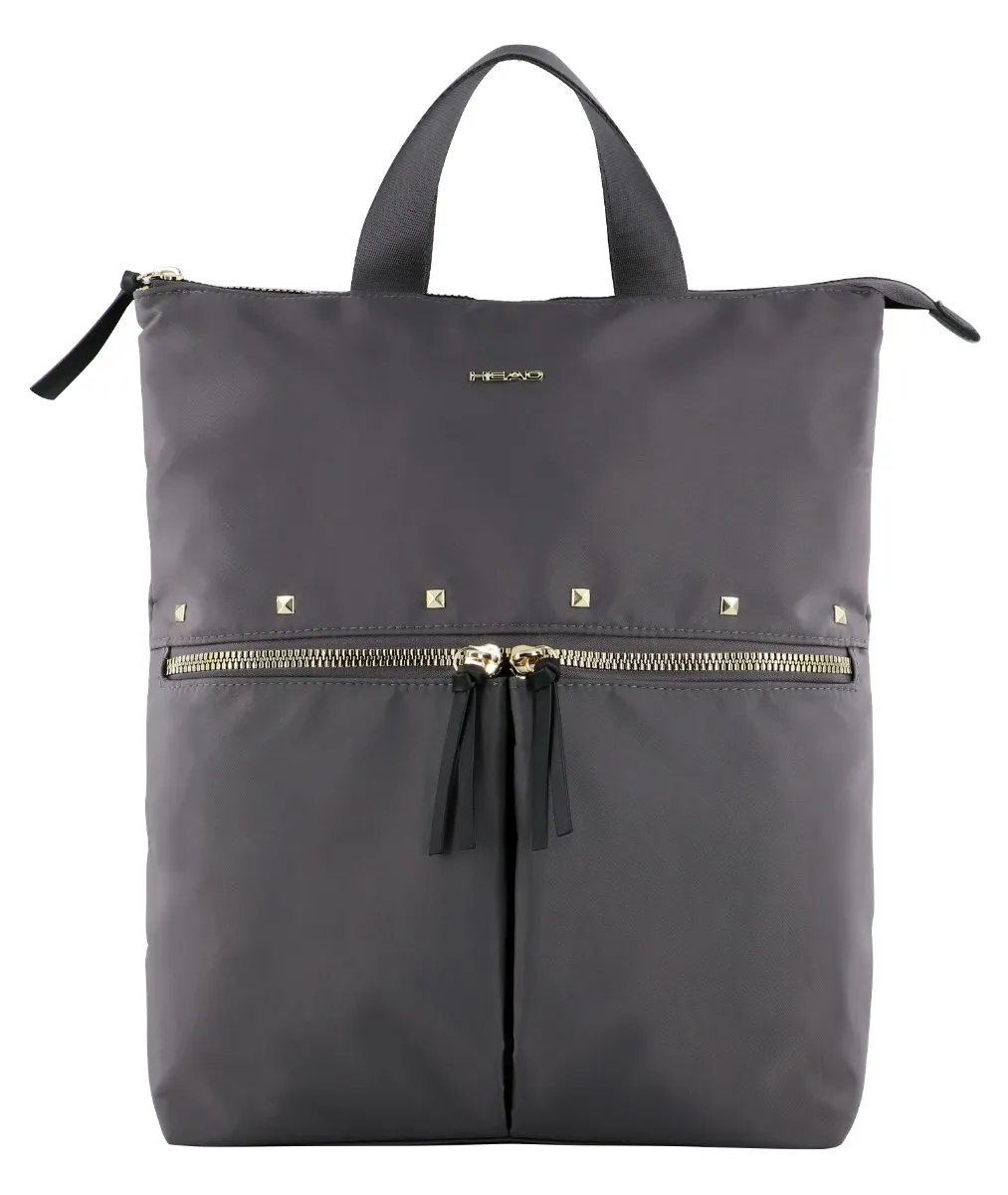 Cartera Mochila Ejecutiva Silver Tachas Negro Head-5