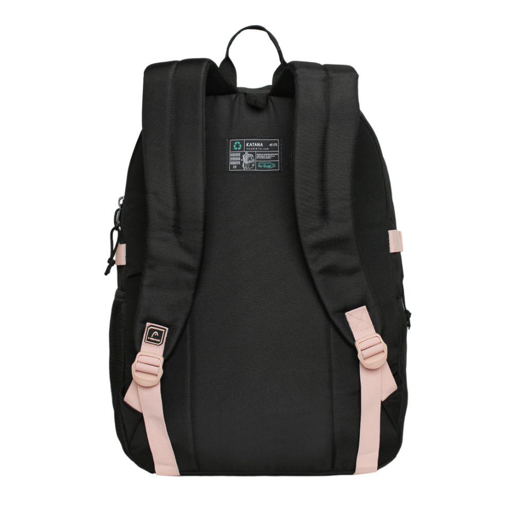 Mochila Grande Mujer Katana 45L Negro Rosado Head-5