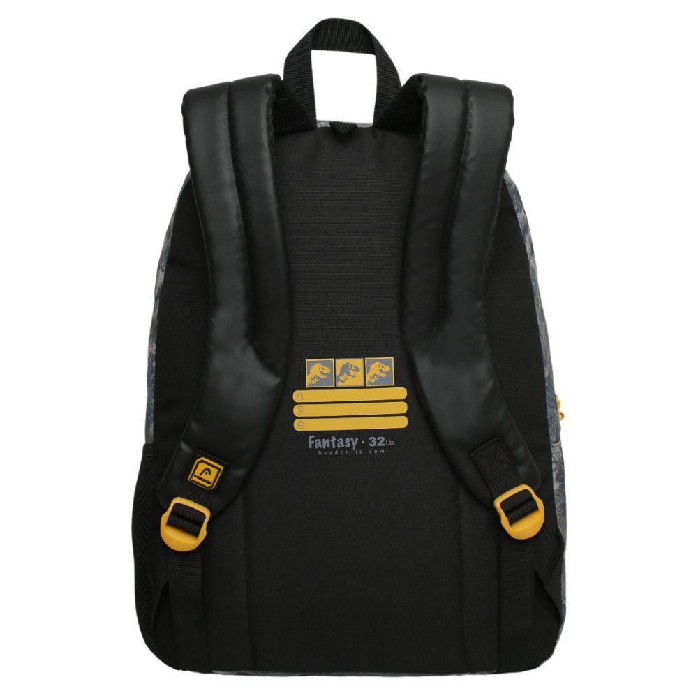 Mochila Infantil Niño Fantasy Dino Jurassic Gris Head-4