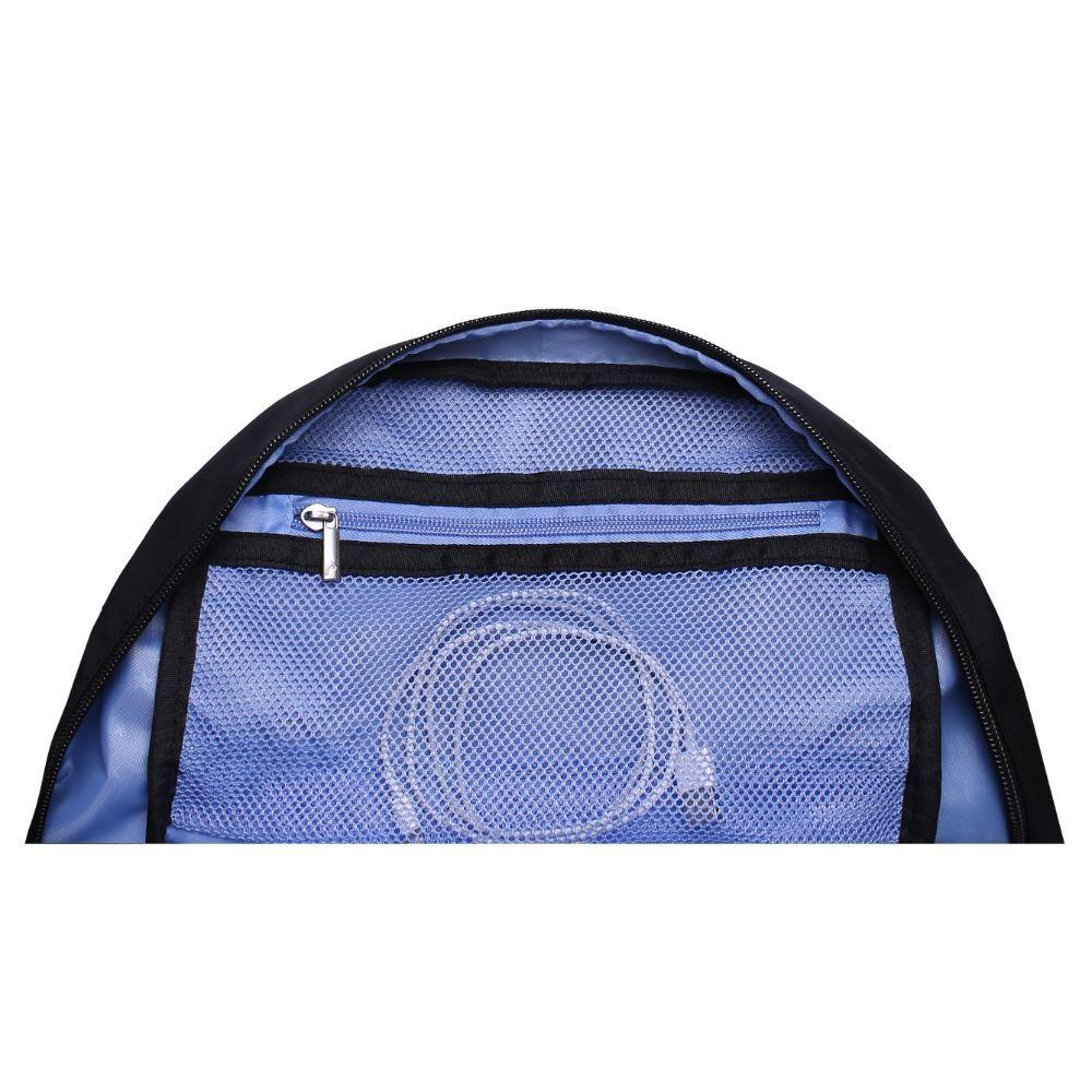 Mochila Urus Negra Animal Print Lila Head-2