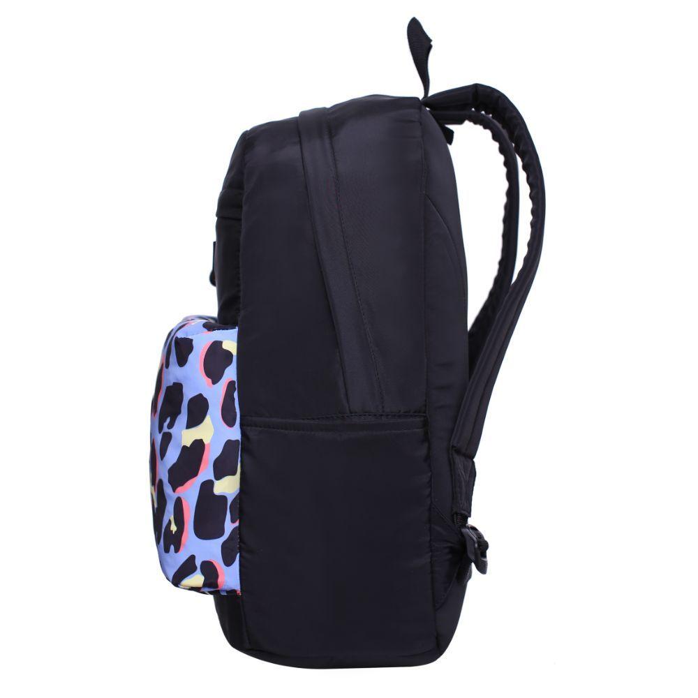 Mochila Urus Negra Animal Print Lila Head-3