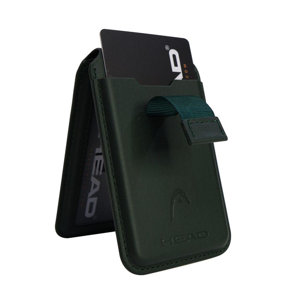 Billetera Tarjetero Magnético Vantage Premium Verde Head-3