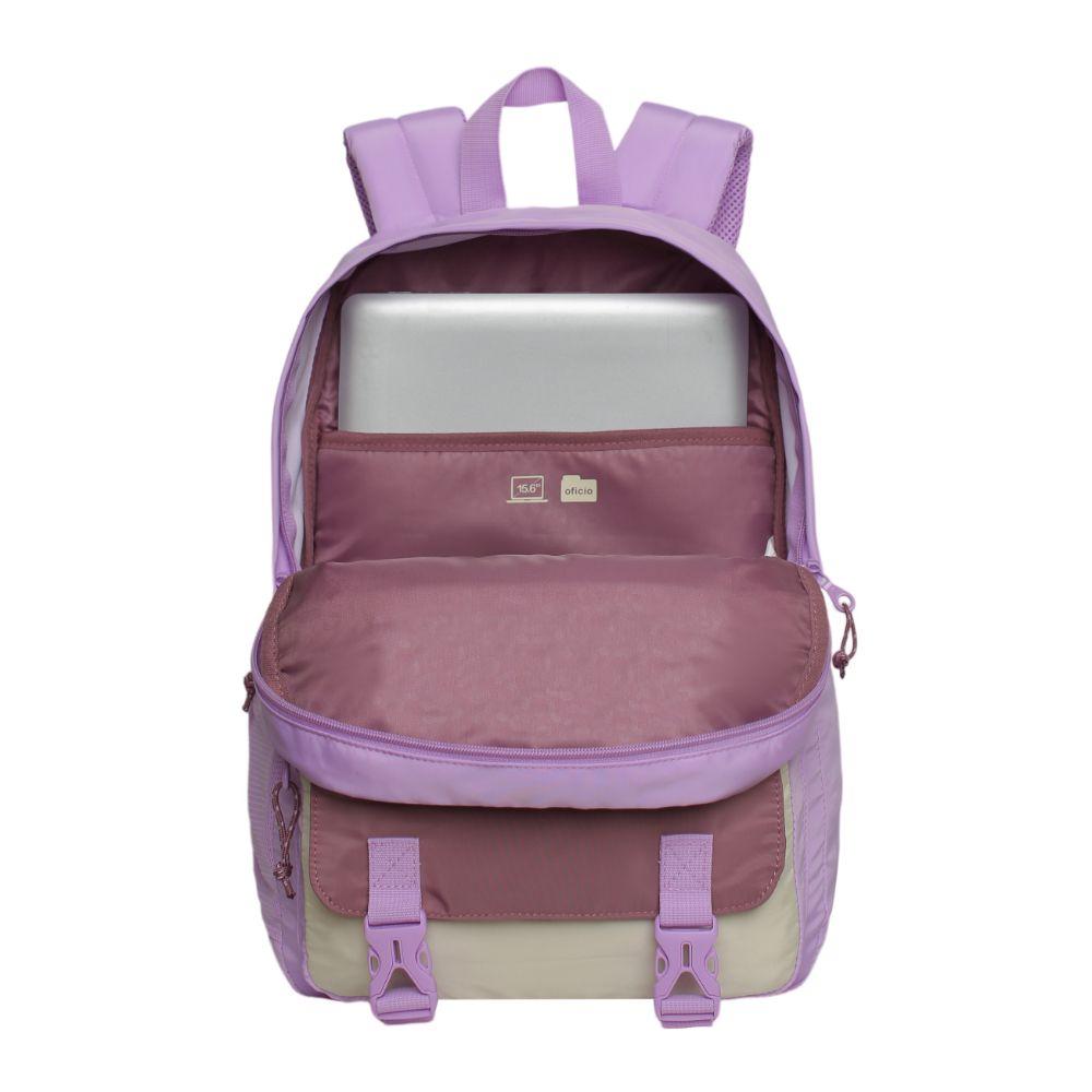 Mochila Mujer Corolla Color Block Lila Head-2