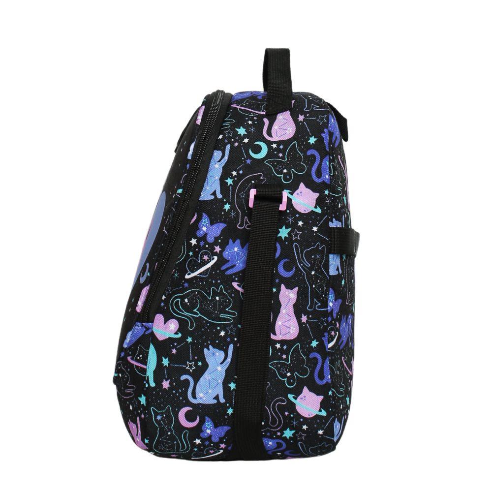 Lonchera Mujer Grey Space Cat Negro Head-3