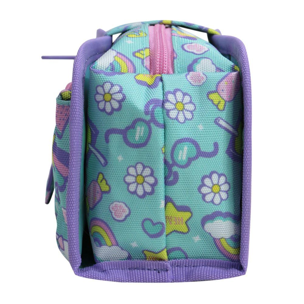 Estuche Infantil Niña Cherry Cat Print Menta Head-5