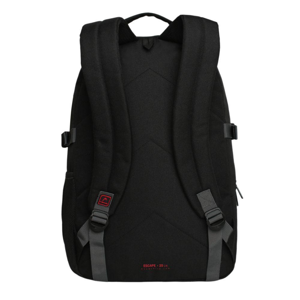 Mochila Compacta Escape Negra Rojo Head-4