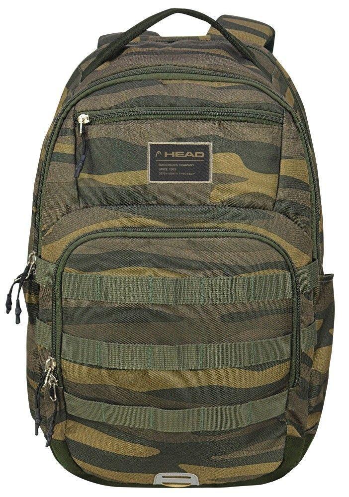 Mochila Computacion Mito Camuflaje Verde Head   -1