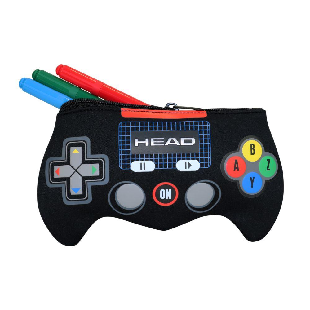 Estuche Infantil Hombre Gamer Negro Rojo Head-2