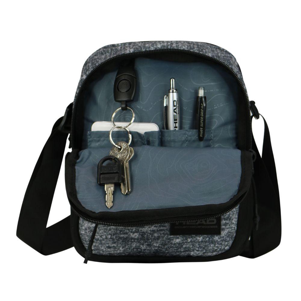 Bolso Cruzado Magnus 4 New Melange Gris Oscuro Head-4