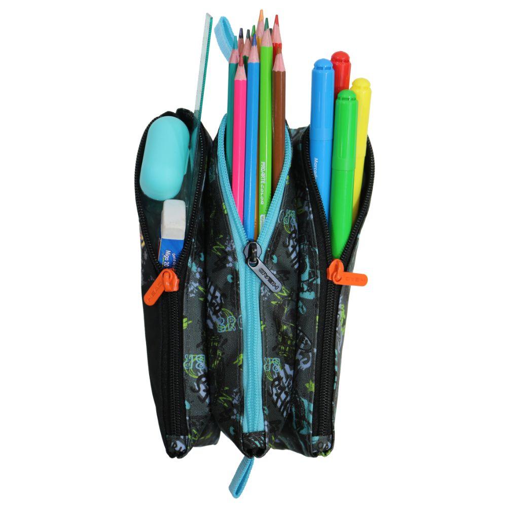Estuche Infantil Niño Celerio Monster Truck Negro Head-2