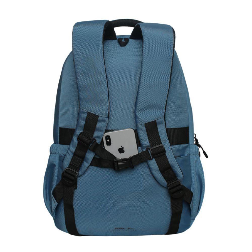Mochila Sierra Compartimientos Azul Frio Head-5