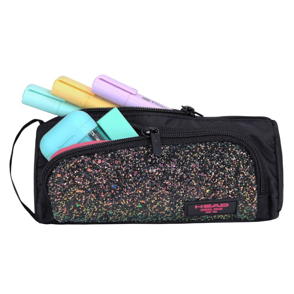 Estuche Mujer New Yaris Glitter Negro Head-2