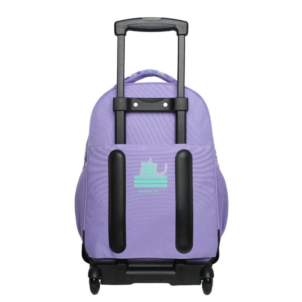 Mochila Infantil Carro New Kodiac Emoticones Lila Head-5