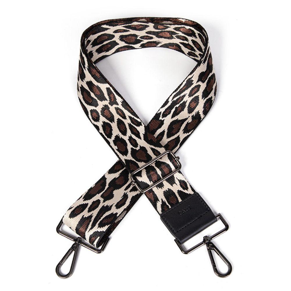 Correa Strap Cartera Fresno Leopardo Café Calu-0