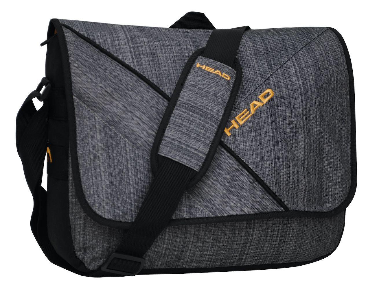 Bolso Morral Matrix Lineas Melange Gris Oscuro Head-0