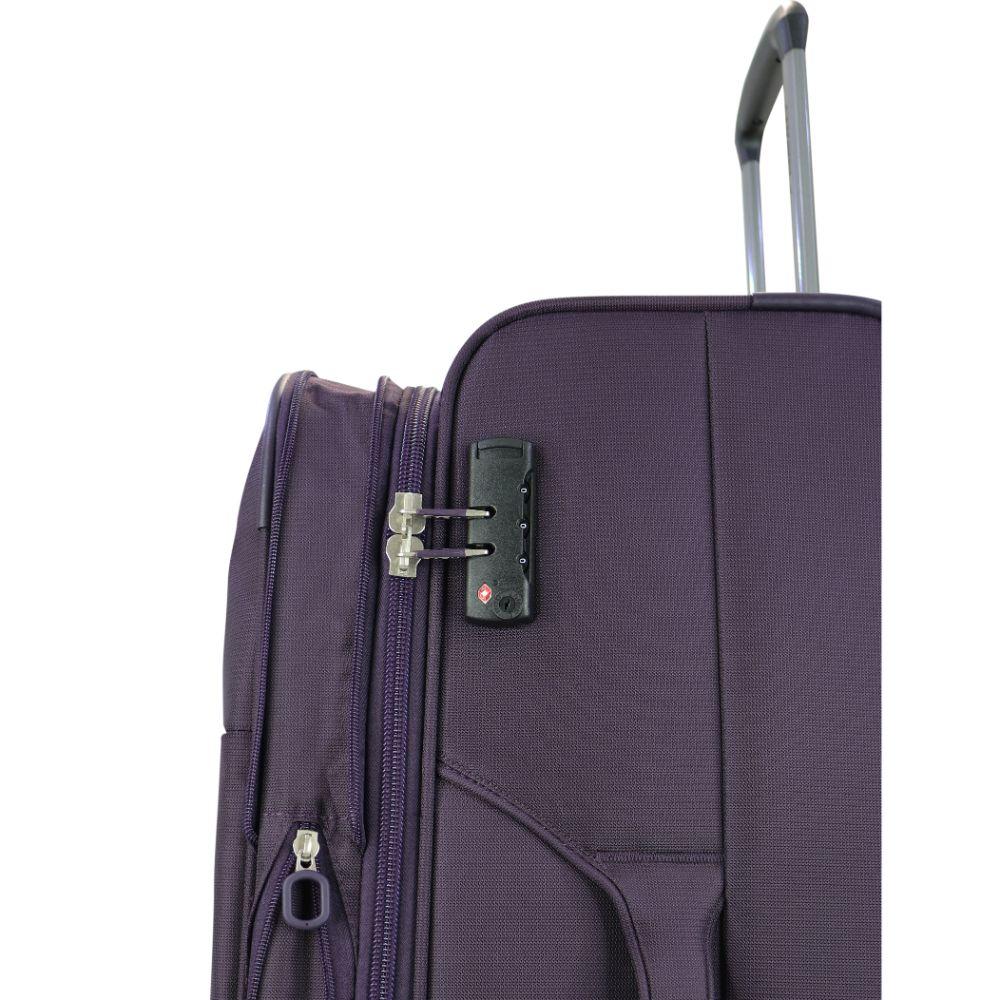 Maleta Blanda Expandible con TSA Londres M Morado Head-3