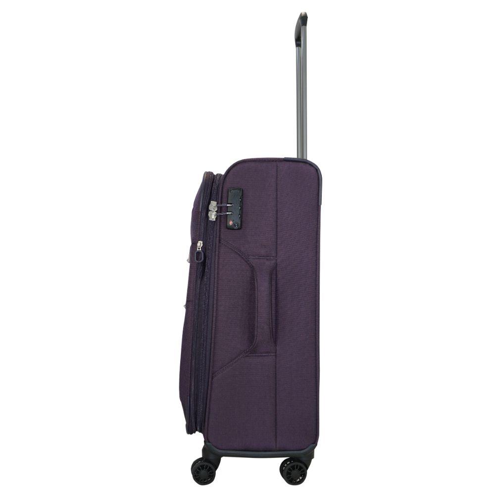 Maleta Blanda Expandible con TSA Londres M Morado Head-7