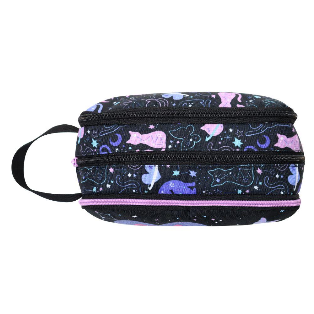 Estuche Infantil Niña Atos Space Cat Negro Head-6
