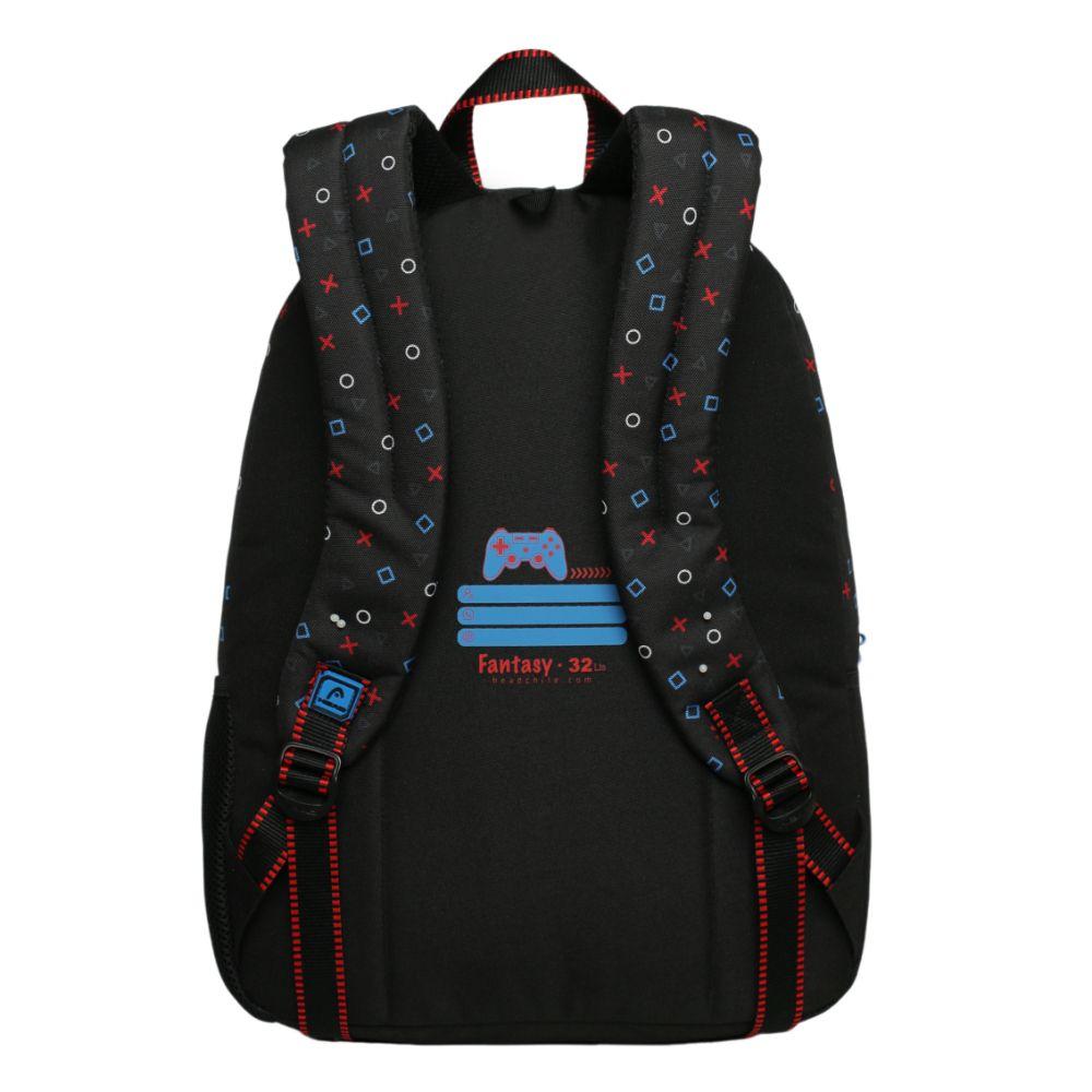 Mochila Infantil Niño Fantasy Gamer Negro Head-4