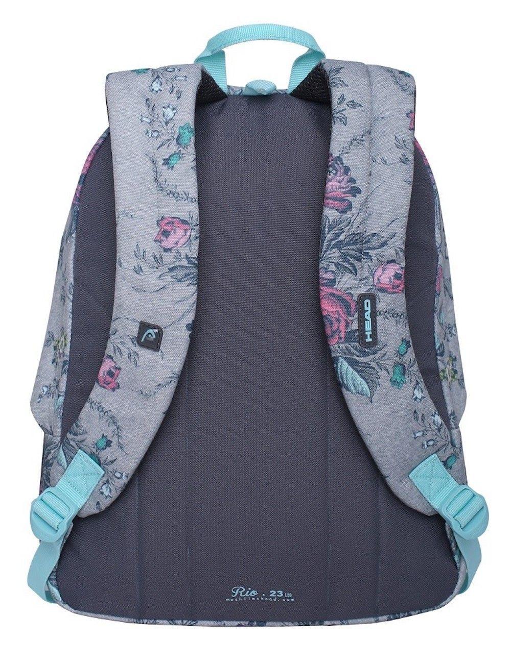 Mochila Urbana Rio Gris Rosas Head   -3