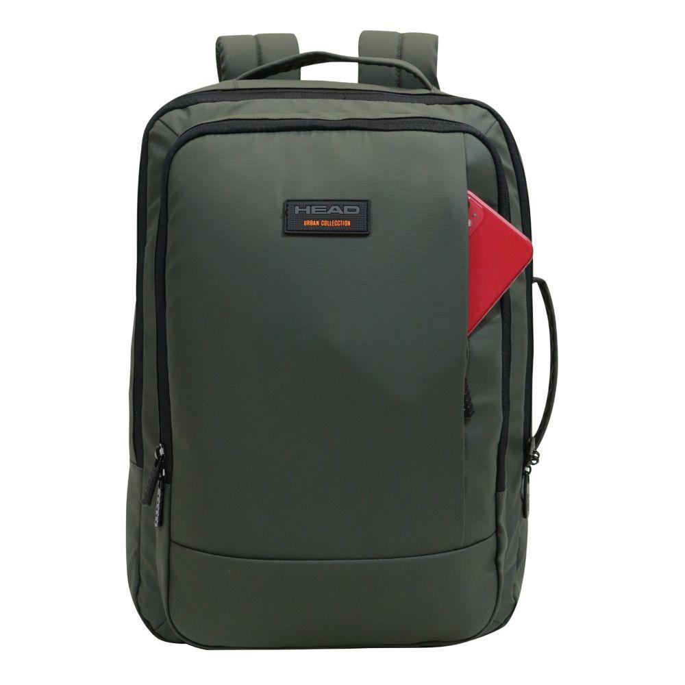 Mochila Ejecutiva Expandible Trip Reverse Verde Militar Head-2