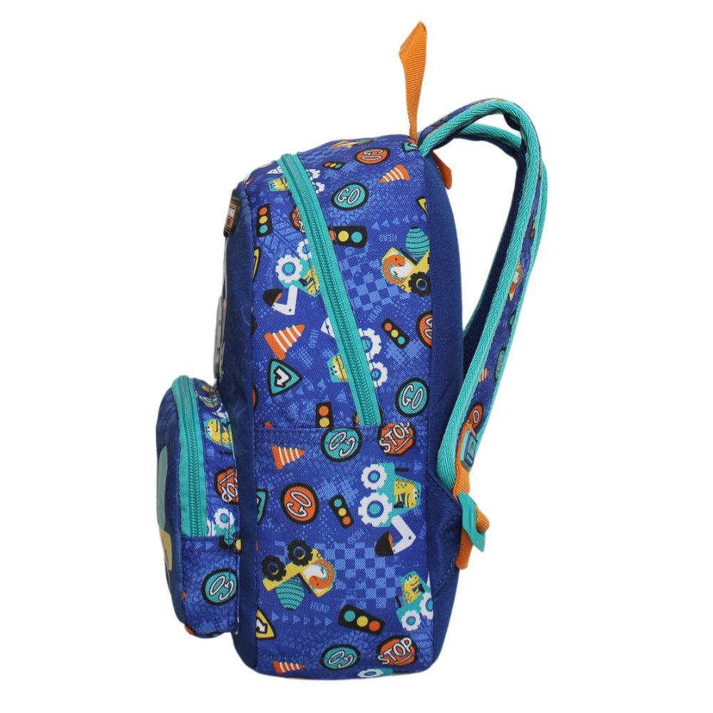 Mochila Infantil Niño Pop Dino Constructor Azul Head-3