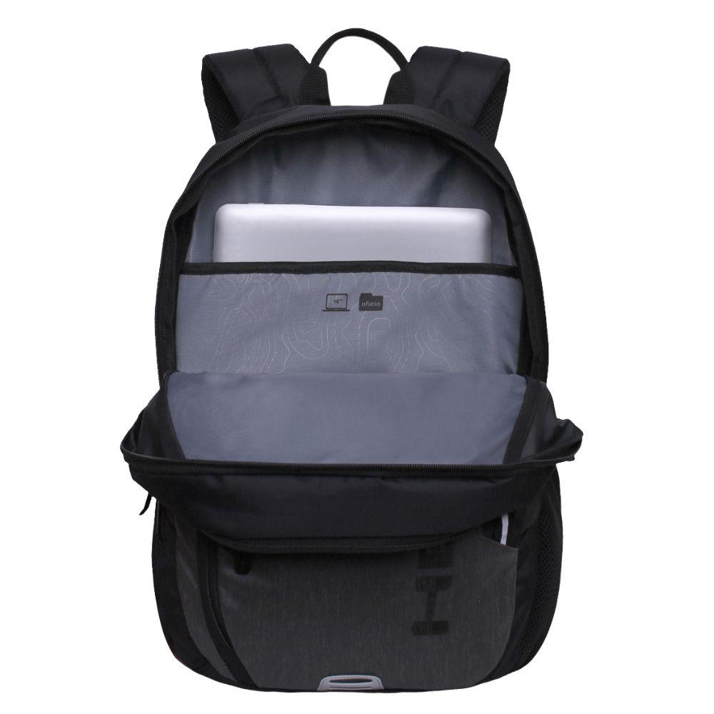 Mochila Notebook Spider Melange Reverse Gris Oscuro Head-2