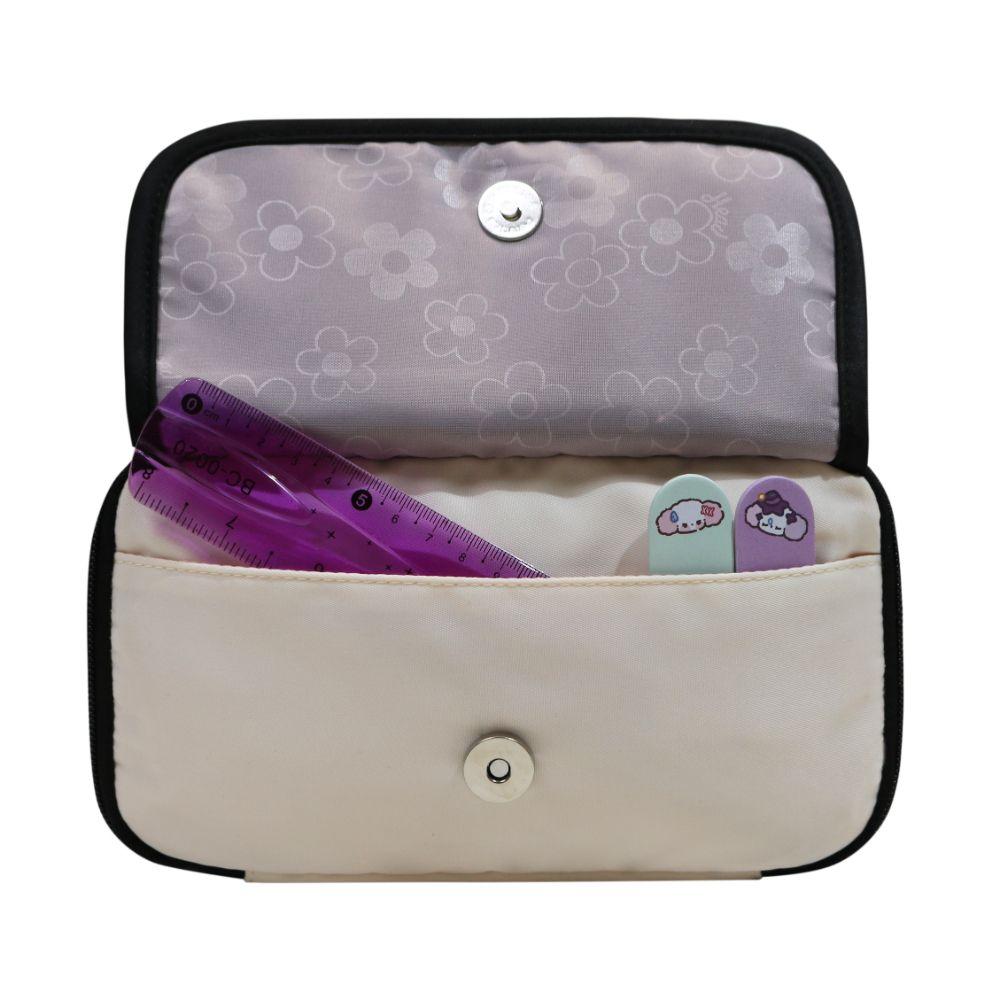 Estuche Mujer Pencil Kawaii Block Negro Head-3