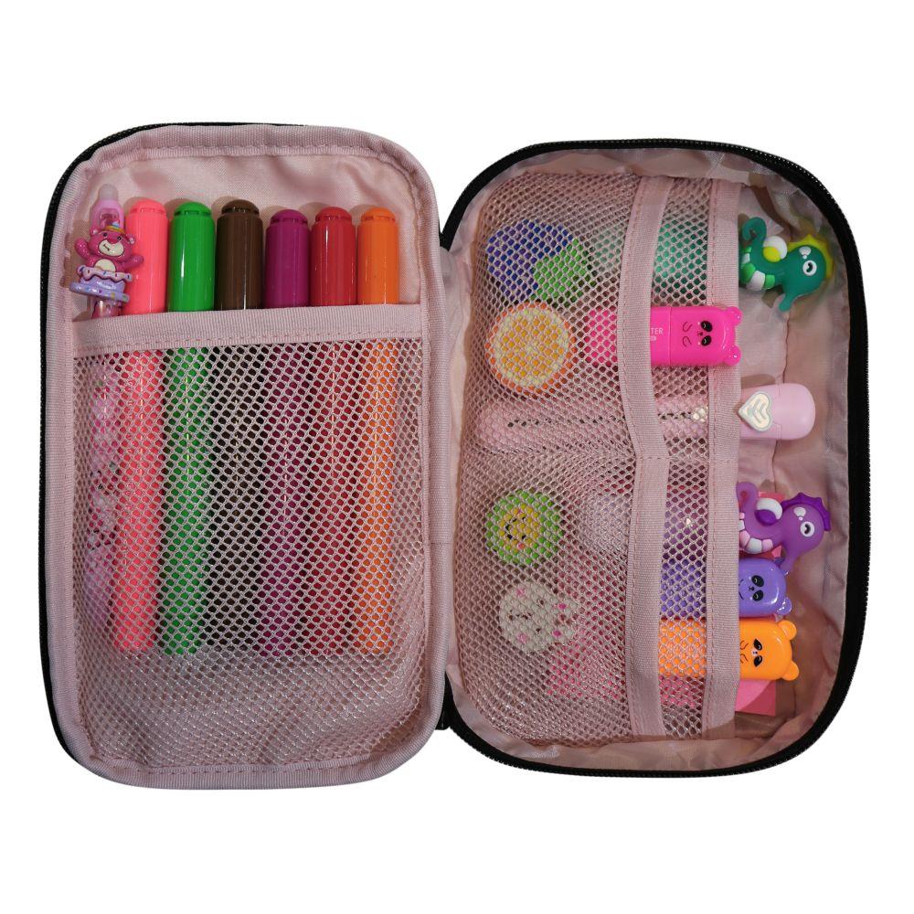 Estuche Mujer Pencil Kawaii Block Negro Head-4