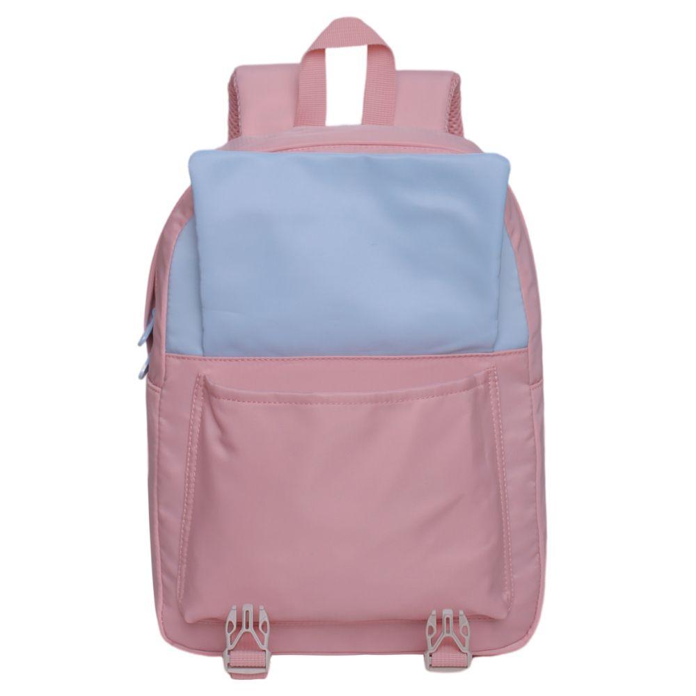 Mochila Infantil Sweet Color Block Rosado Head-2