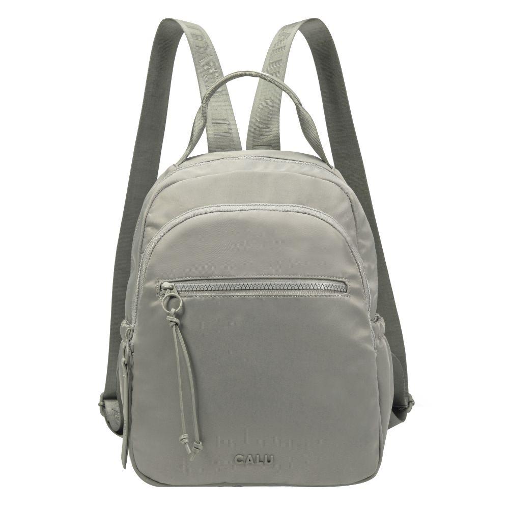 Mochila Mujer Alberta Microfibra Verde Calu-1
