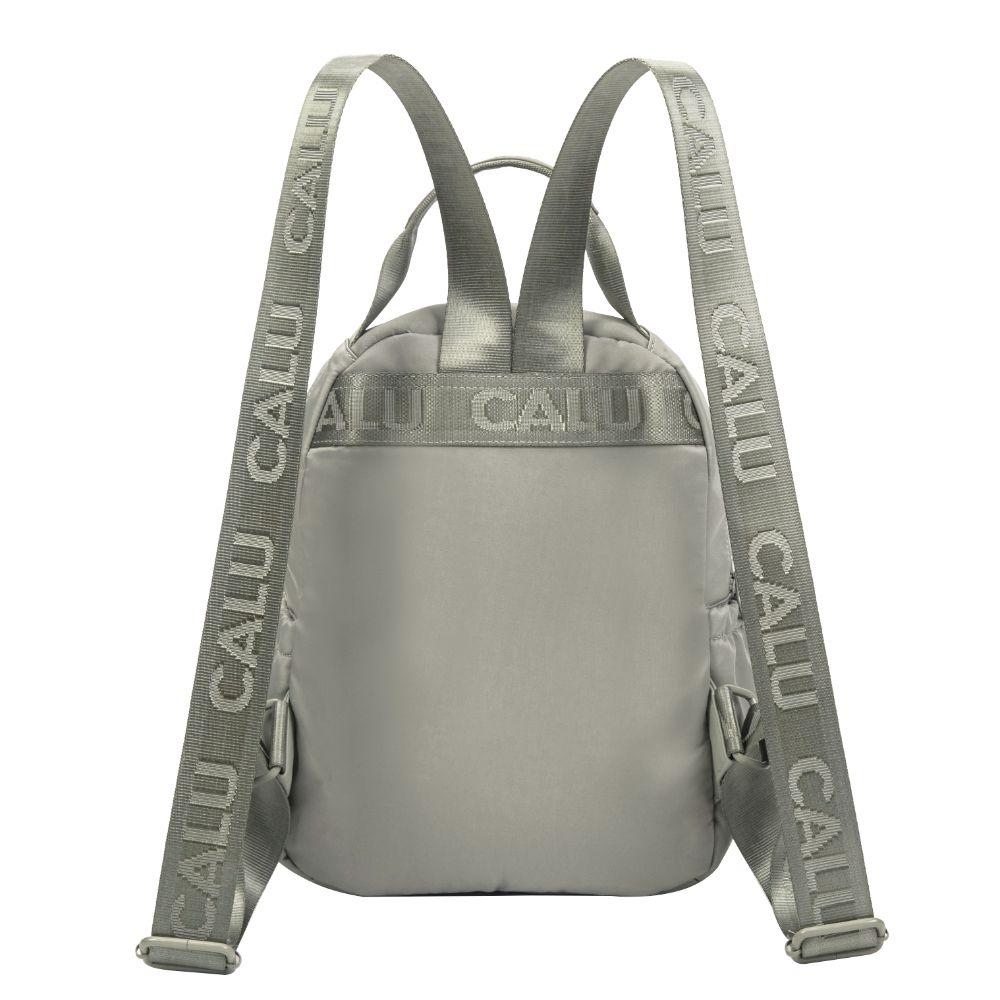 Mochila Mujer Alberta Microfibra Verde Calu-4
