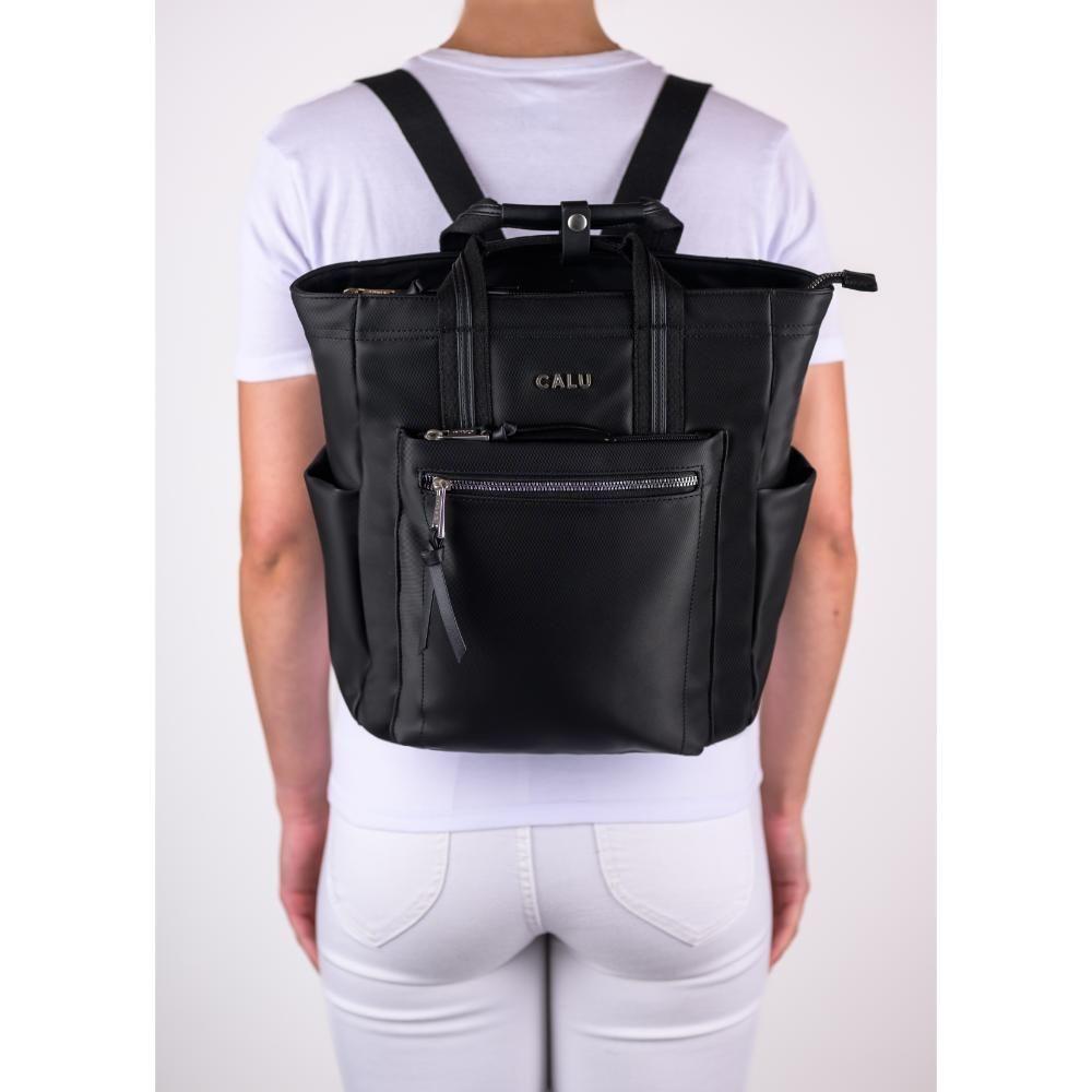 Mochila Cartera Laptop 14" Caroline Negro Calu-5