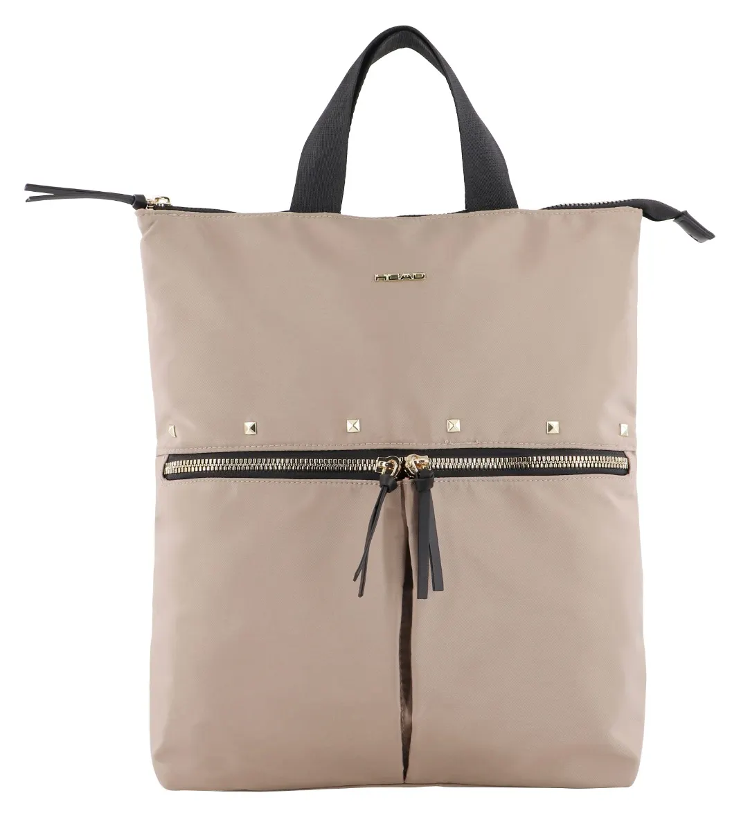 Cartera Mochila Ejecutiva Silver Tachas Beige Head-2