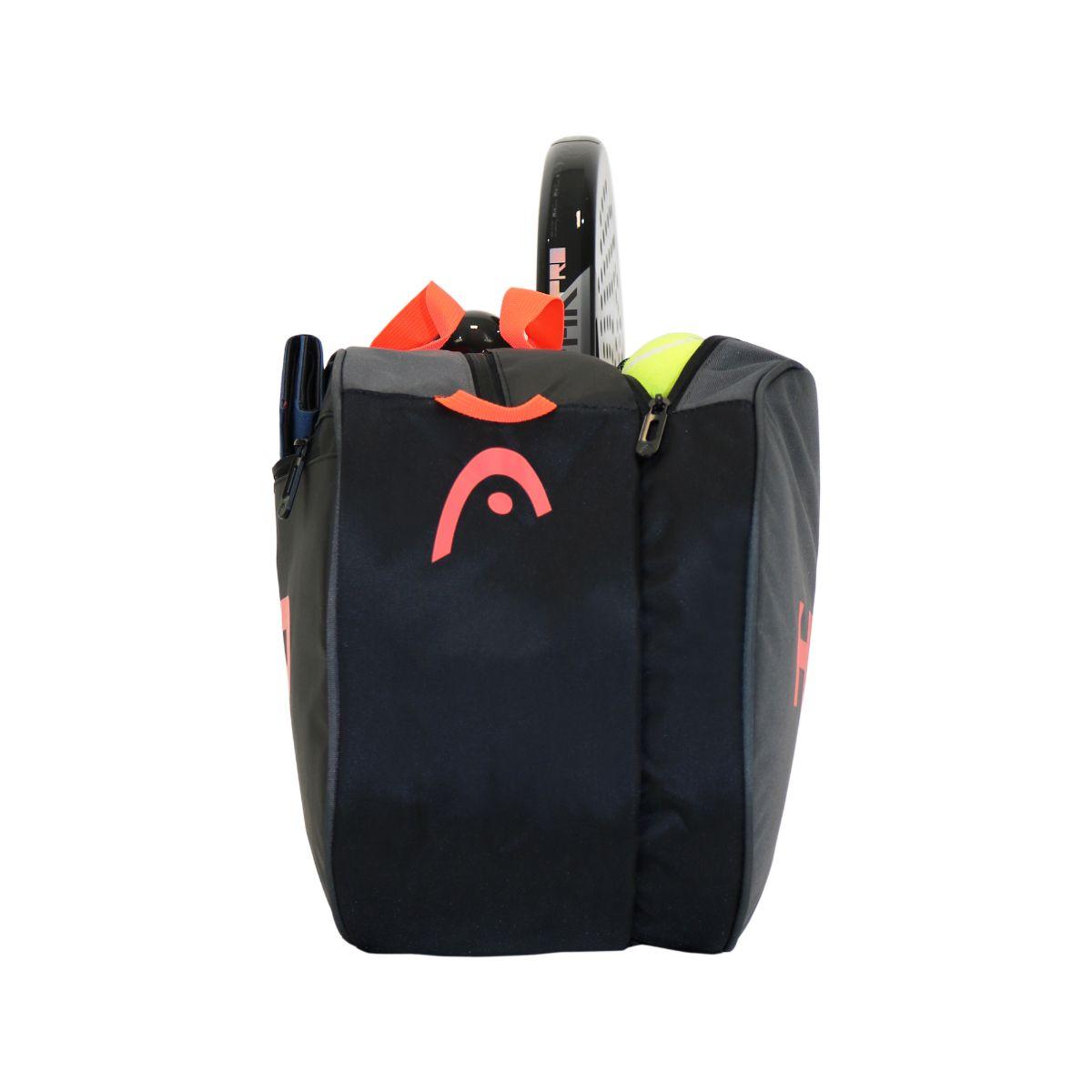 Bolso Paletero Pro Padel 30 Negro Rojo Head-3