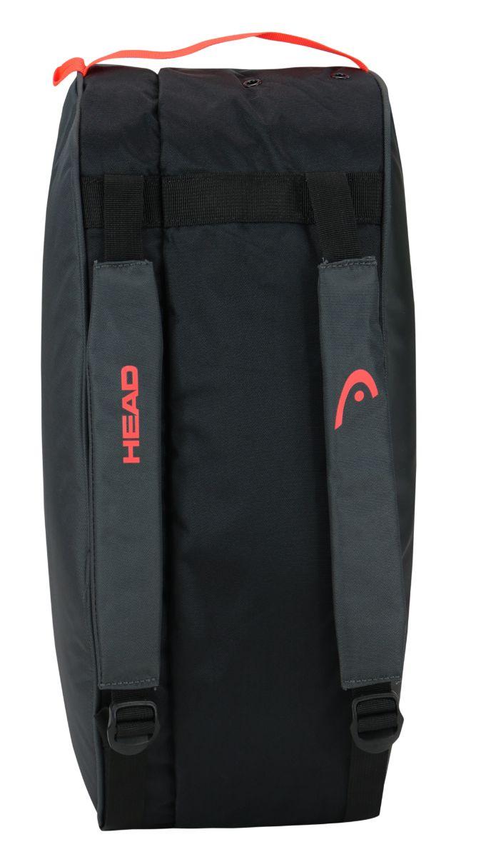 Bolso Paletero Pro Padel 30 Negro Rojo Head-9