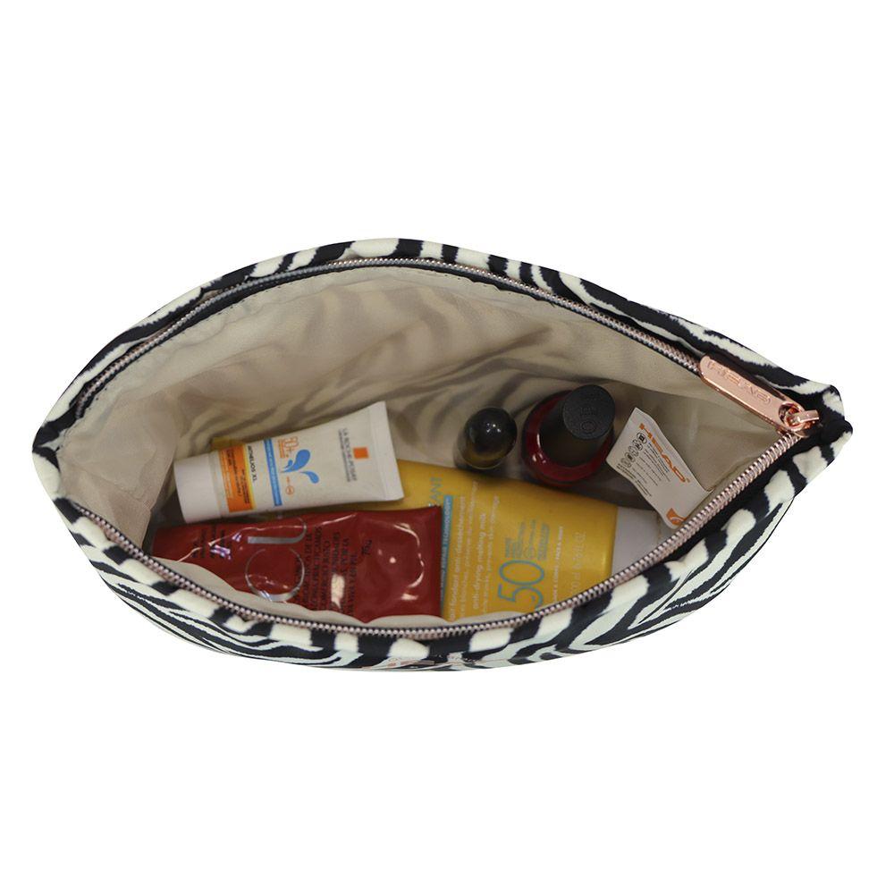 Cosmetiquero Lali Mujer Zebra Beige Head-1