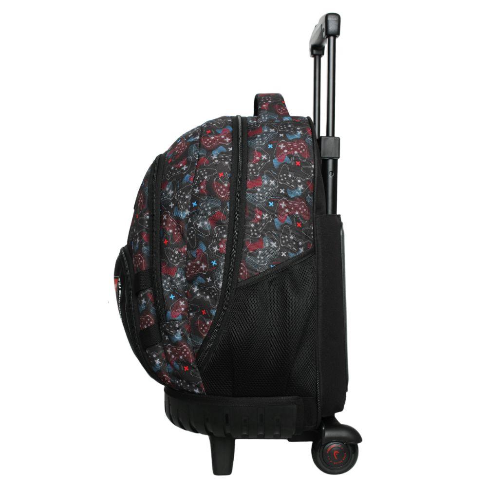 Mochila Infantil Carro New Kodiac Future Gamer Negro Head-4