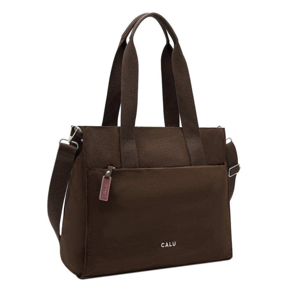 Cartera Tote Porta Laptop 14" Augusta Café Calu-0