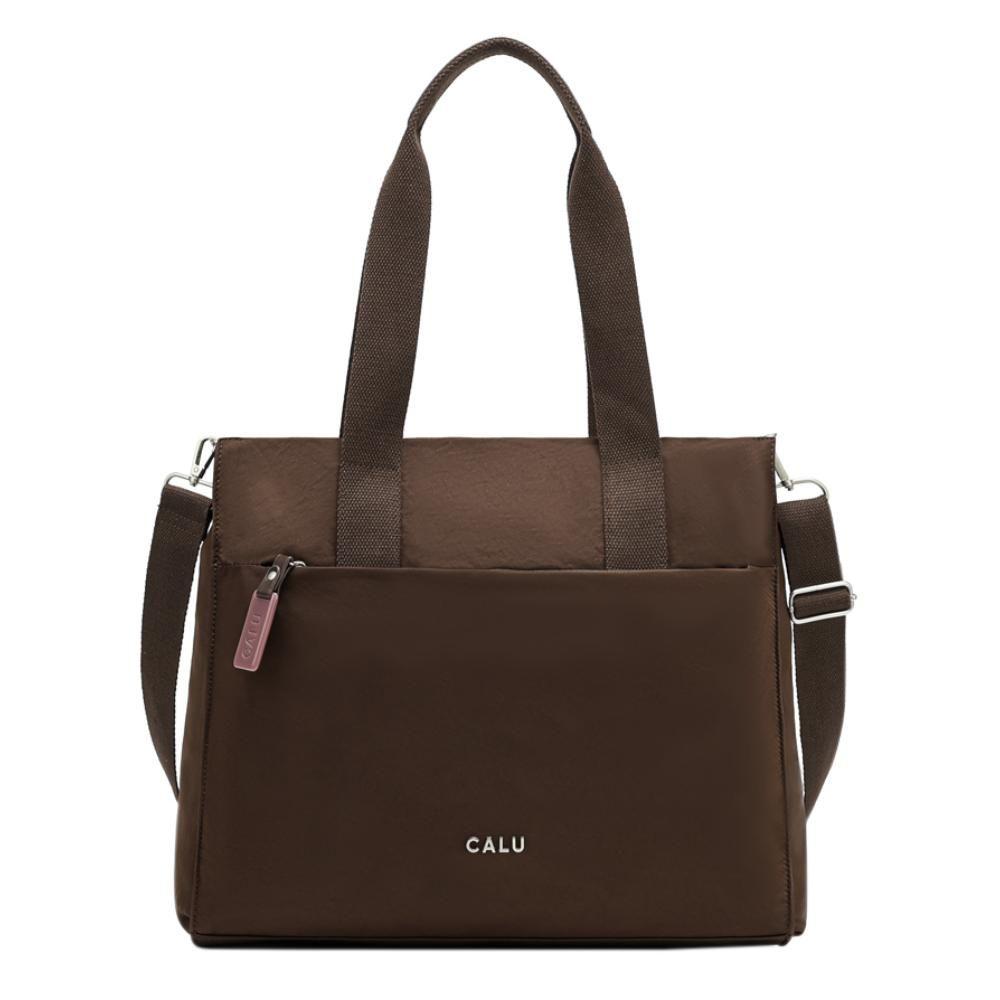 Cartera Tote Porta Laptop 14" Augusta Café Calu-1