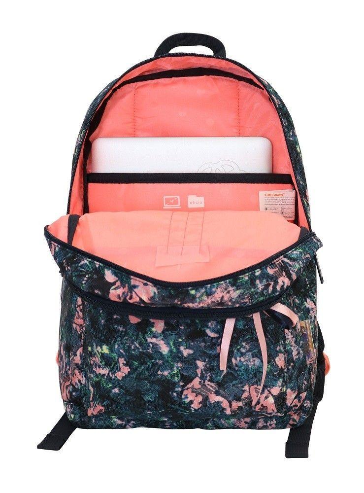 Mochila Tiggo Flores Azul con Cinta Head   -2