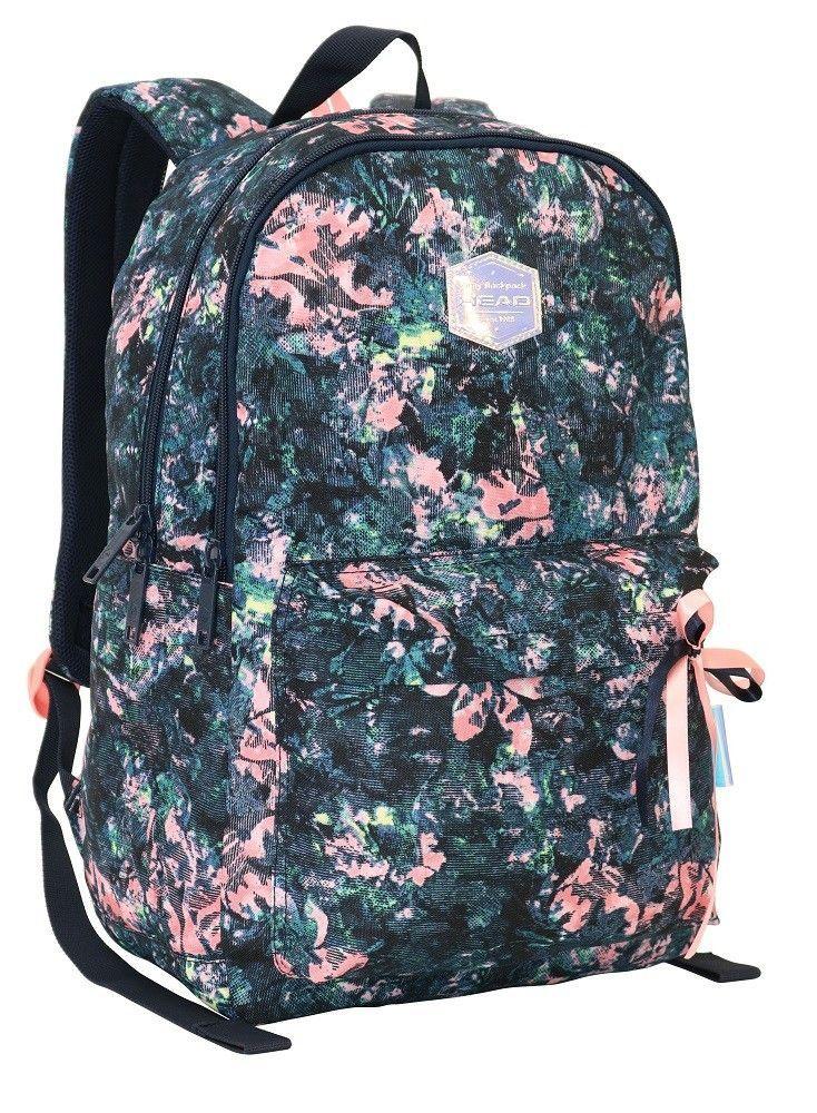 Mochila Tiggo Flores Azul con Cinta Head   -0