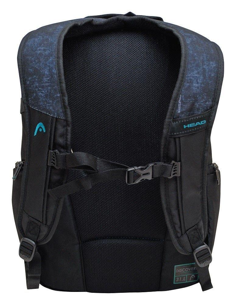 Mochila Porta Notebook Discovery Negro Azul Head   -3