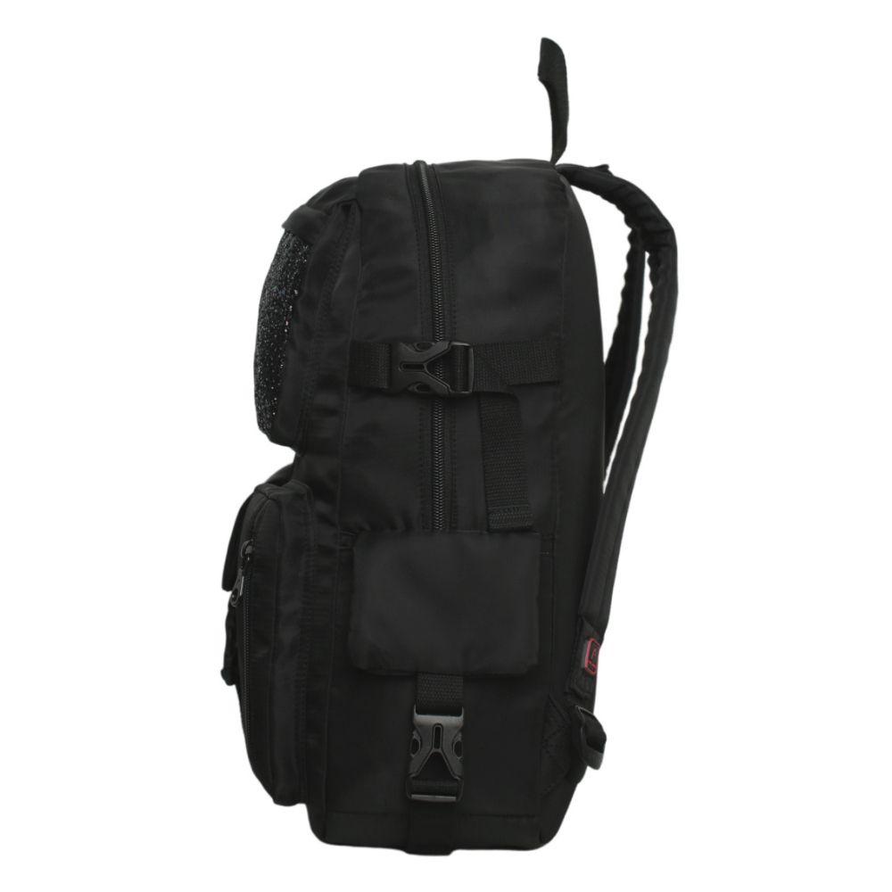 Mochila Mujer Kawaii Fusion Glitter Negro Head-4
