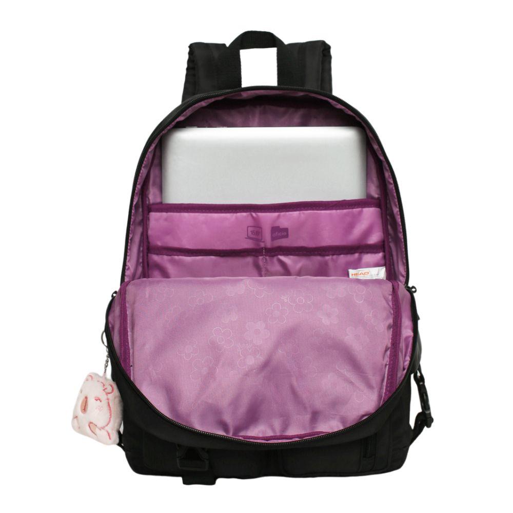 Mochila Mujer Kawaii Fusion Glitter Negro Head-2