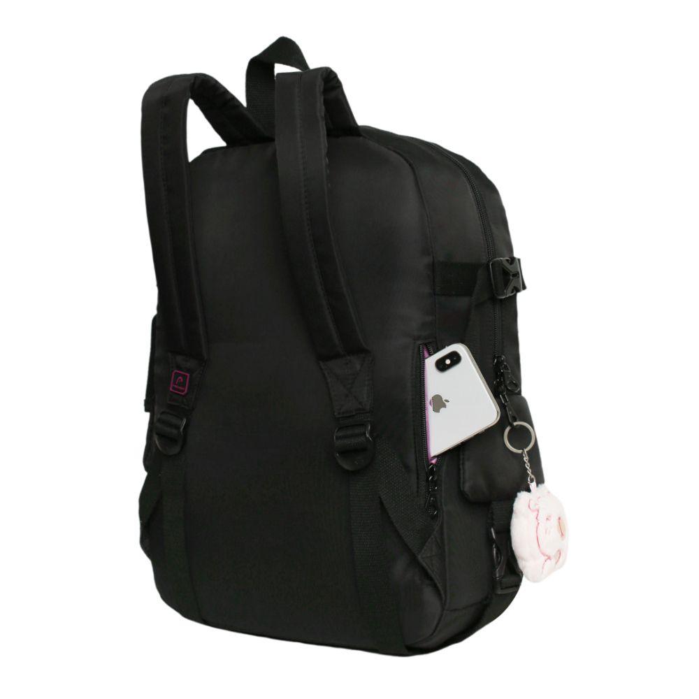 Mochila Mujer Kawaii Fusion Glitter Negro Head-3