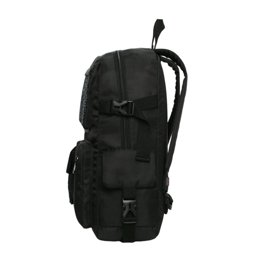 Mochila Mujer Kawaii Fusion Glitter Negro Head-4