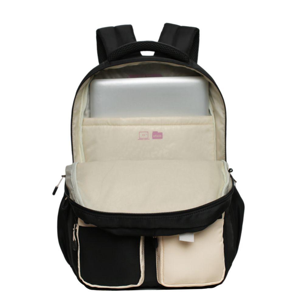 Mochila Kawaii Mujer Twist Block Negro Head-2
