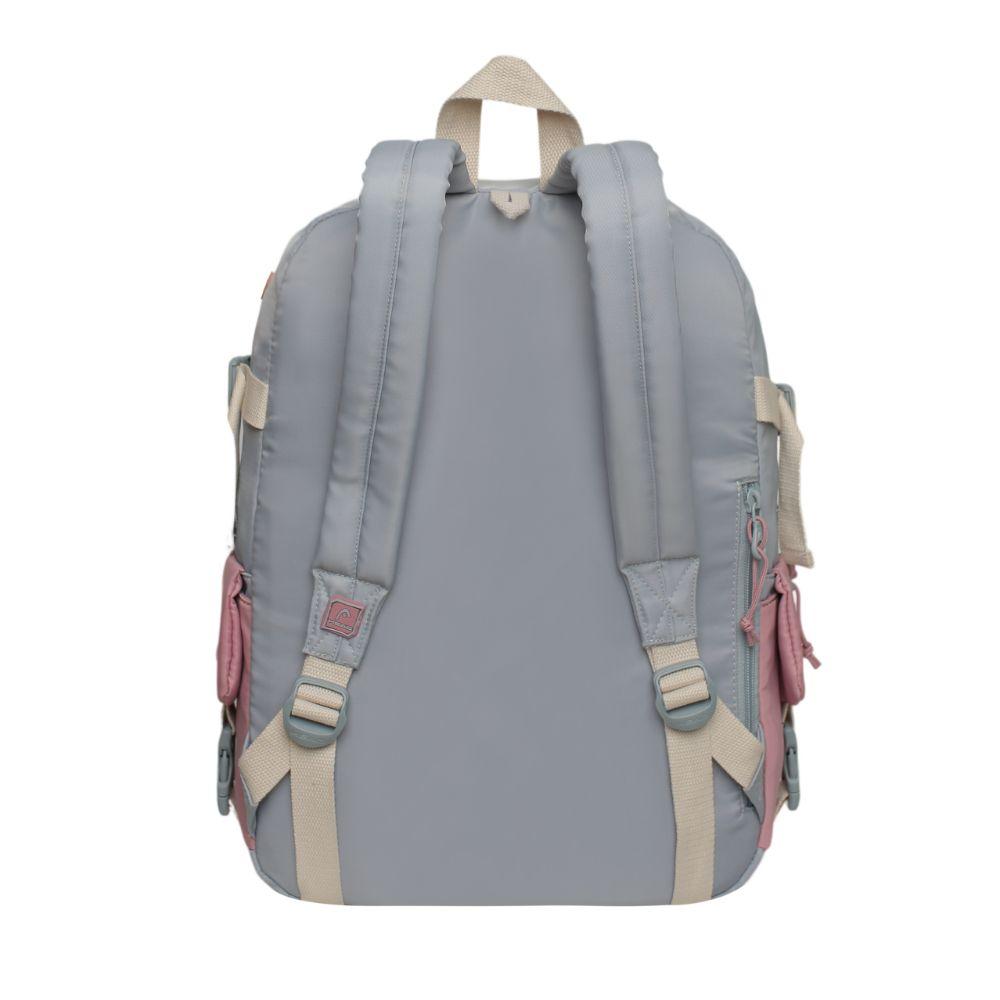 Mochila Mujer Escalade Kawaii Color Block Gris Head-5