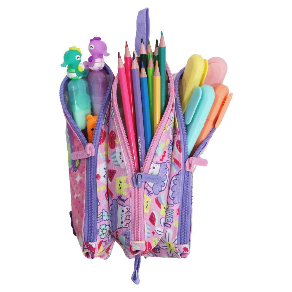 Estuche Infantil Niña Celerio Best Friend Rosado Head-2